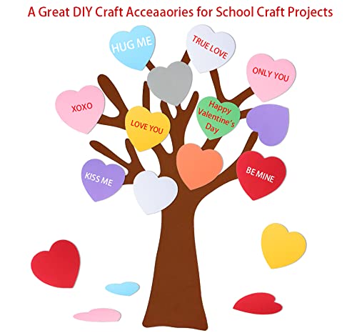 72-Piece Heart Paper Cutouts