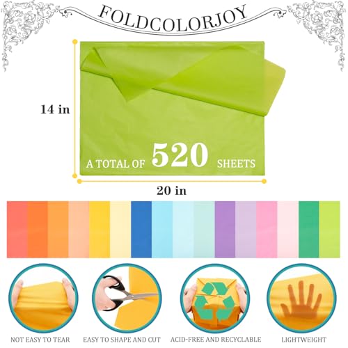 BEZNH Tissue Paper Bulk | 16 Colors 14" X 20" Gift Tissue Paper
