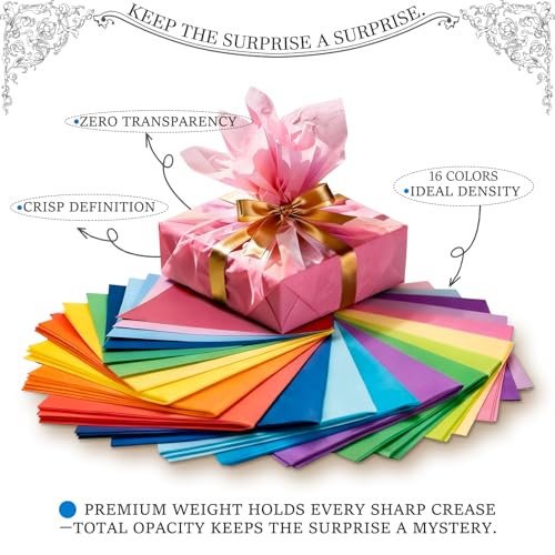 BEZNH Tissue Paper Bulk | 16 Colors 14" X 20" Gift Tissue Paper