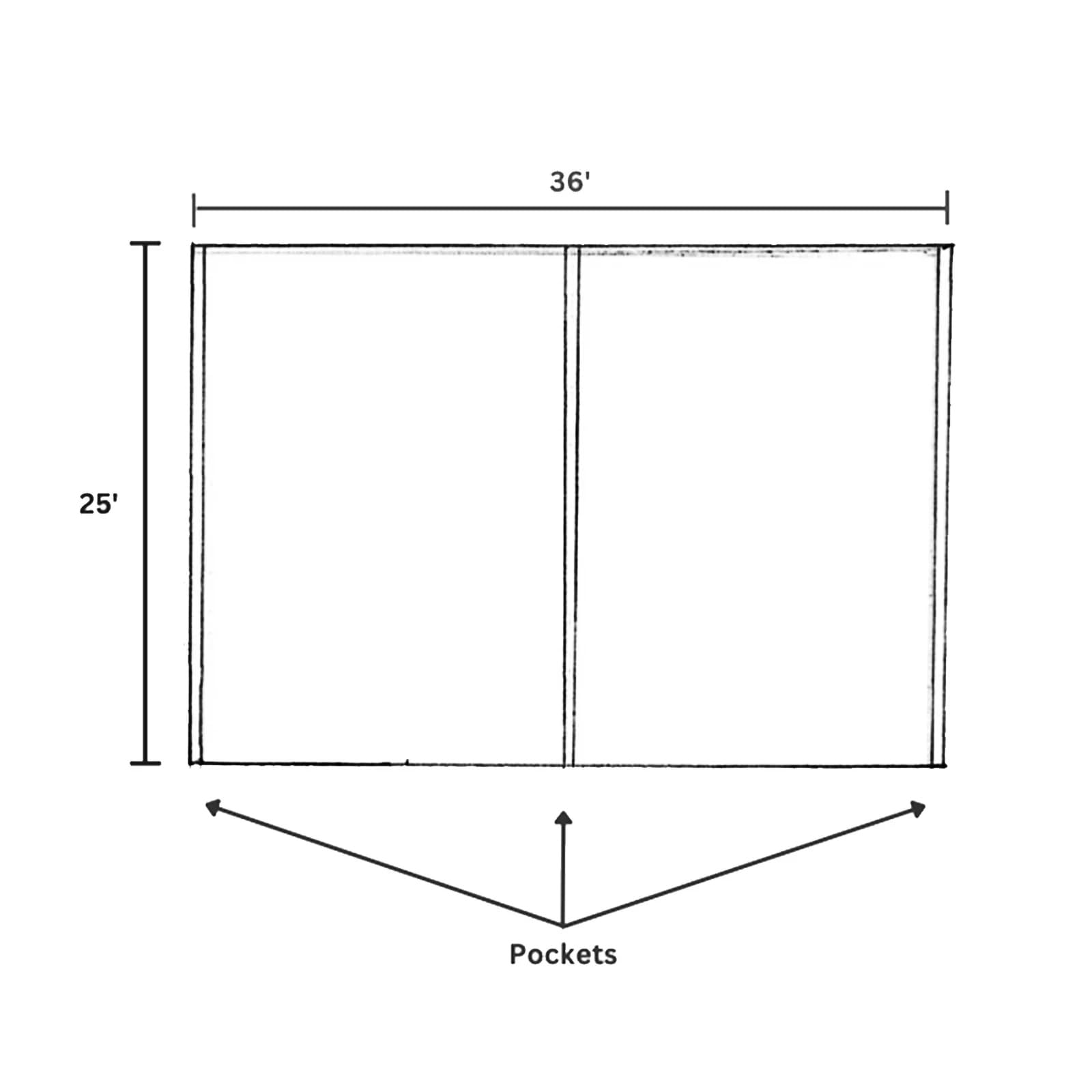 25×36FT Spandex Tent Ceiling Drape