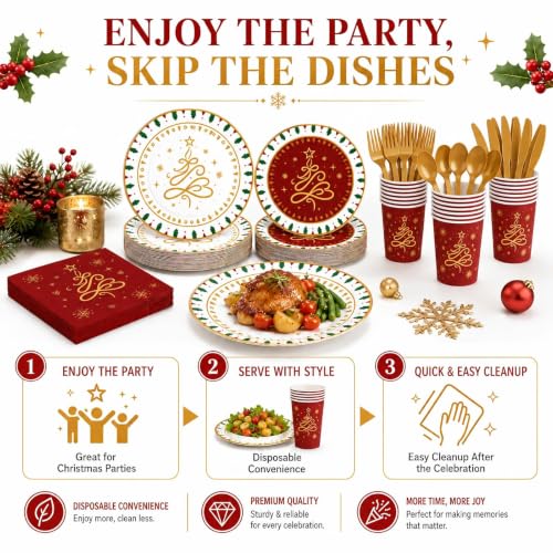 168-Piece Christmas Tableware Set
