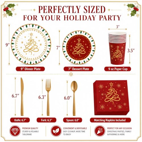 168-Piece Christmas Tableware Set