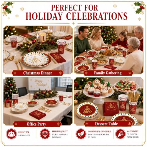 168-Piece Christmas Tableware Set