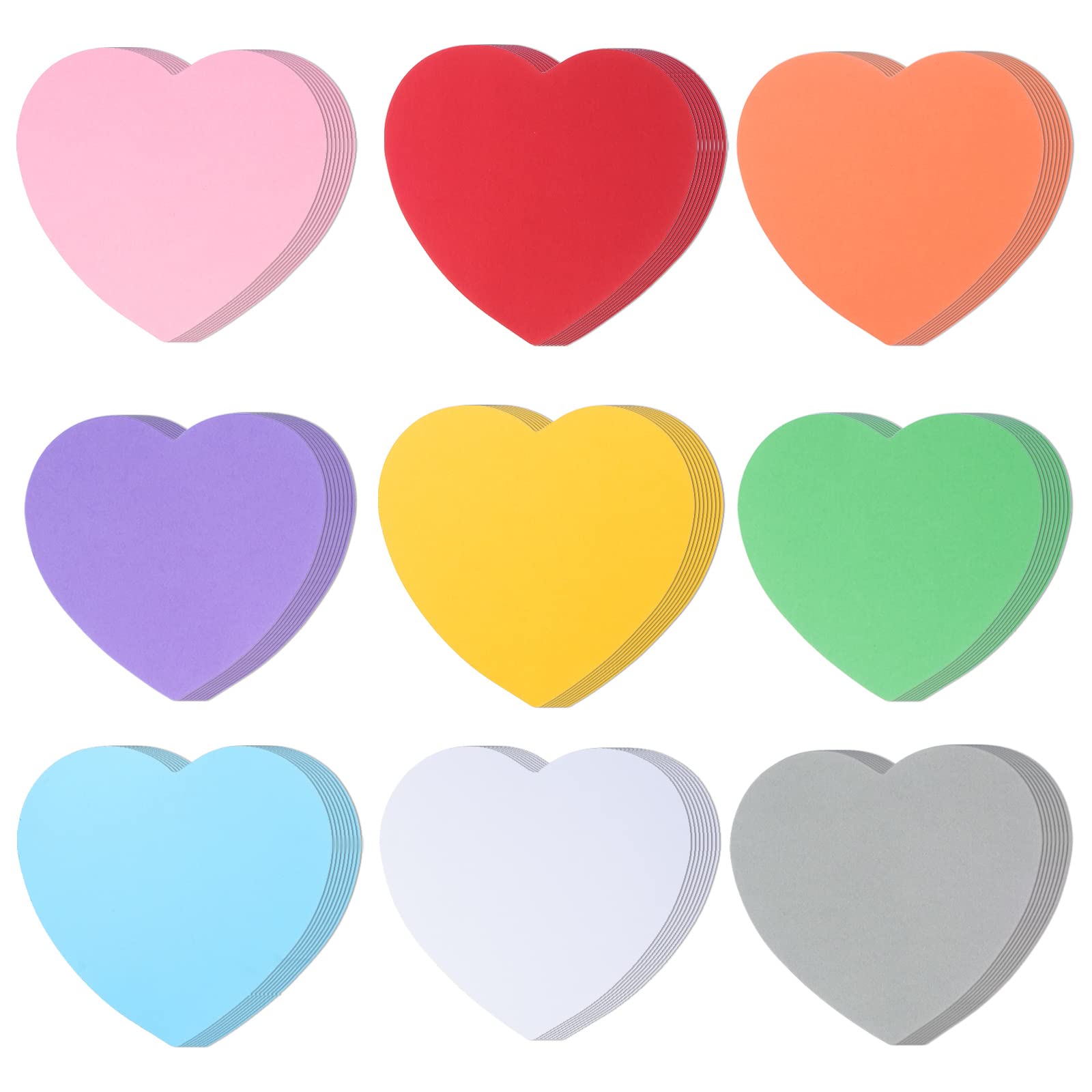 72-Piece Heart Paper Cutouts