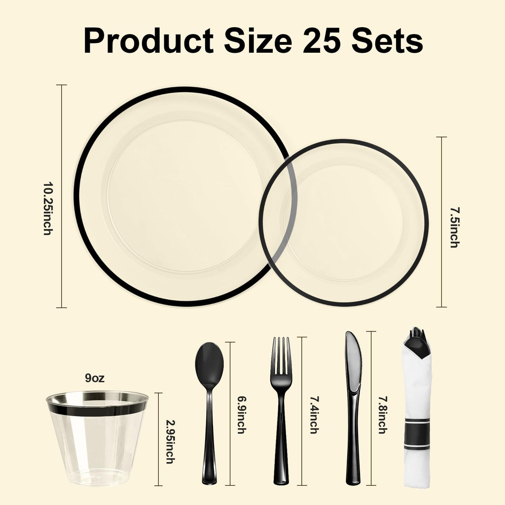 BESTSTAR Disposable Dinnerware Sets