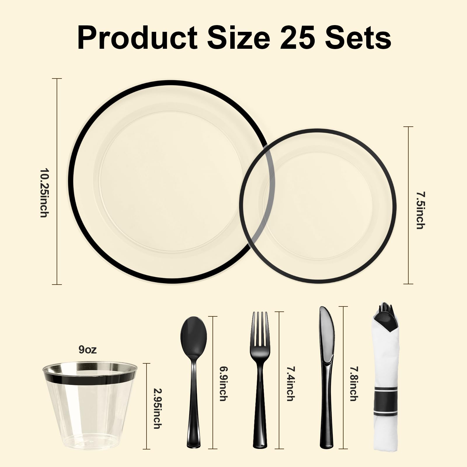 BESTSTAR Disposable Dinnerware Sets