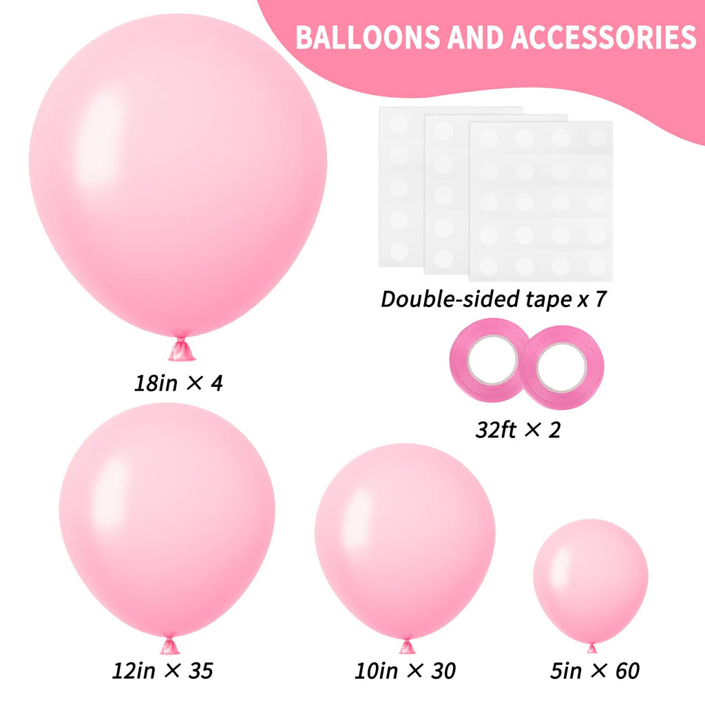 RUBFAC Balloons 129pcs Different Sizes 18 12 10 5 Inch