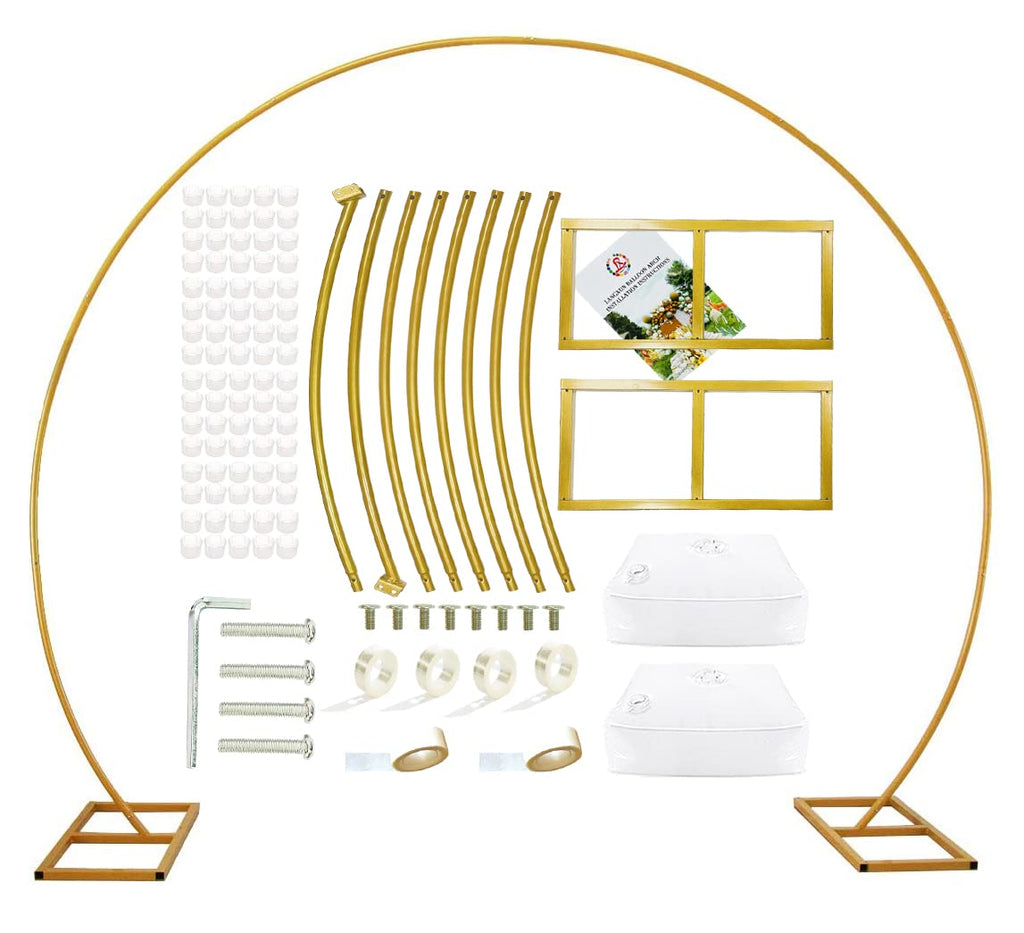 Gold Metal Circle Balloon Arch