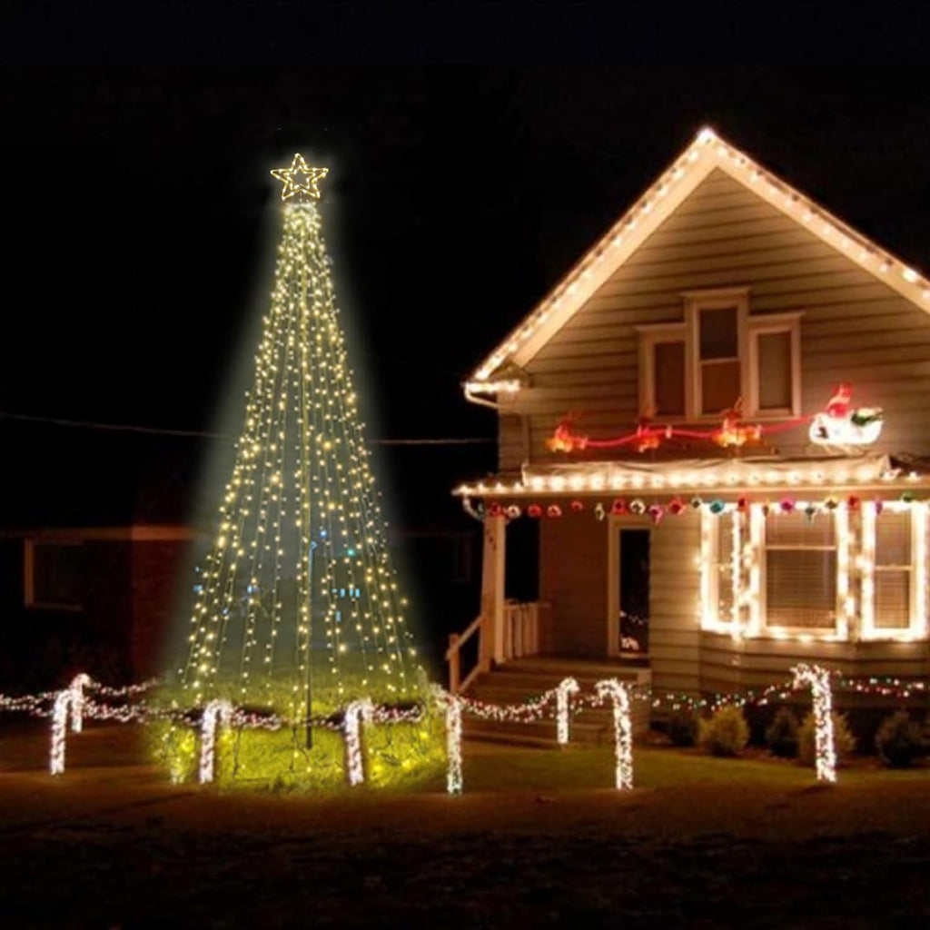 12FT Lighted Outdoor Christmas Tree