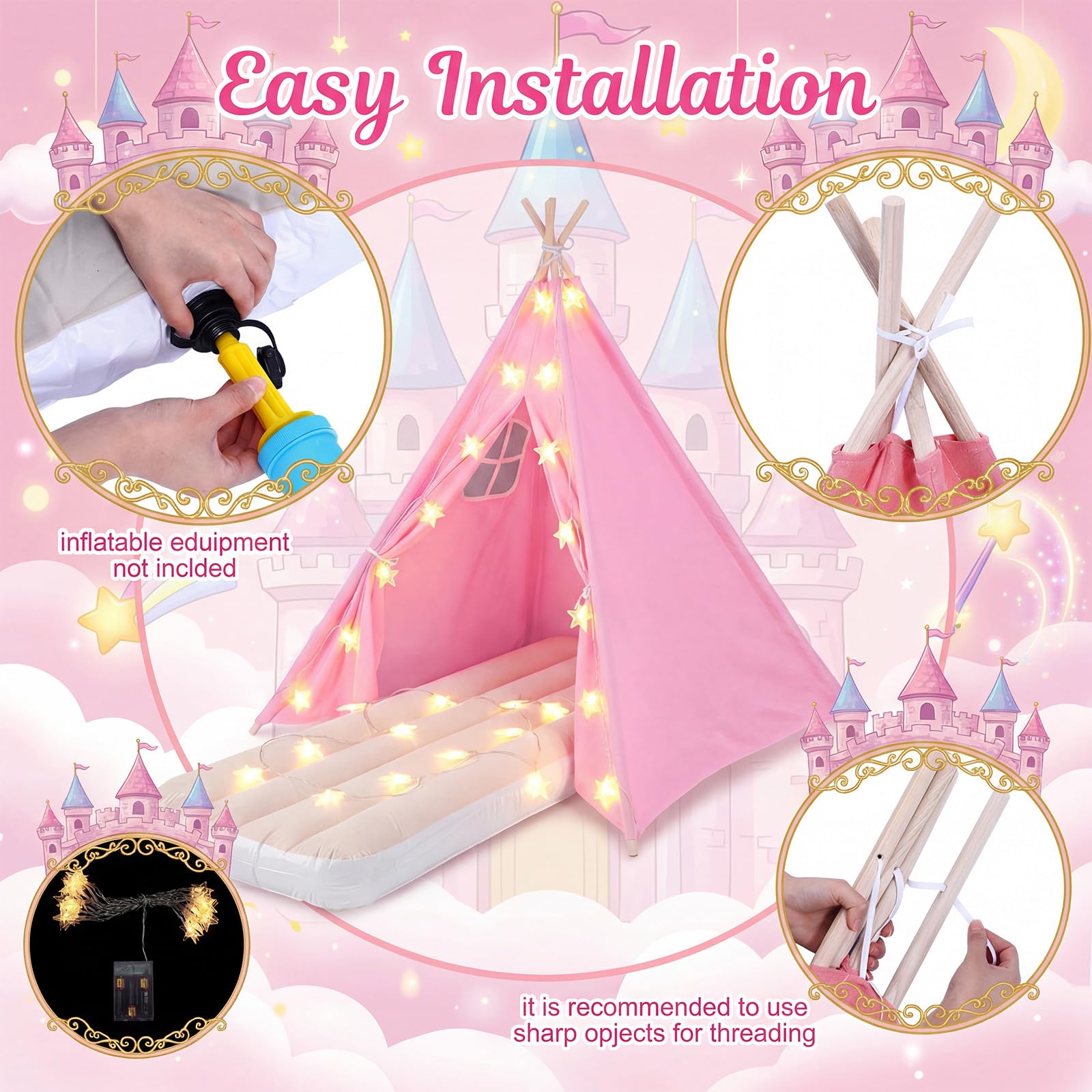 Chunm Slumber Party Teepee Tent