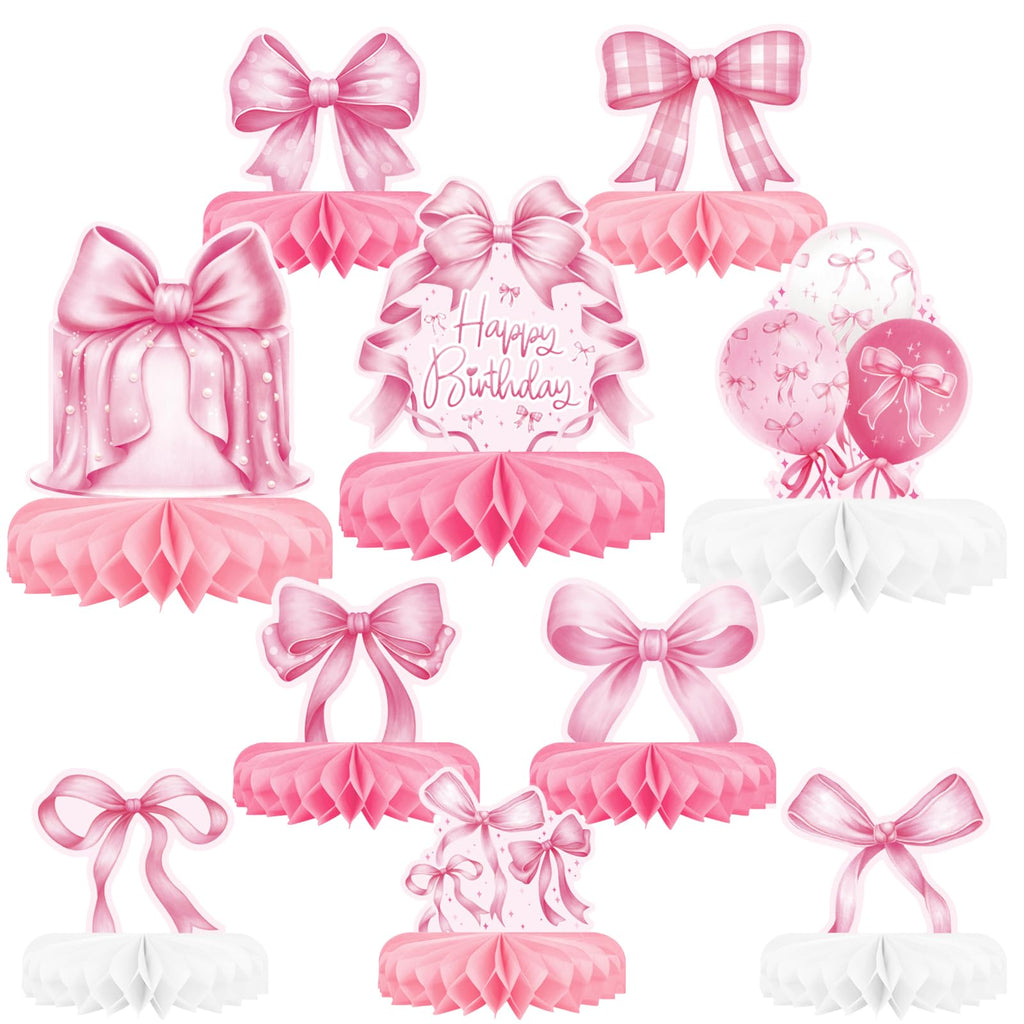 Birthday Decorations Set - Birthday Themed Honeycomb Centerpiece, Table Decoration for Kids' Birthday Party Supplies