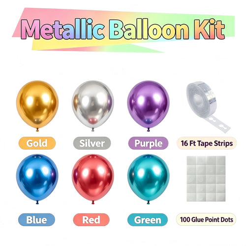 100-Piece Rose Gold Balloons