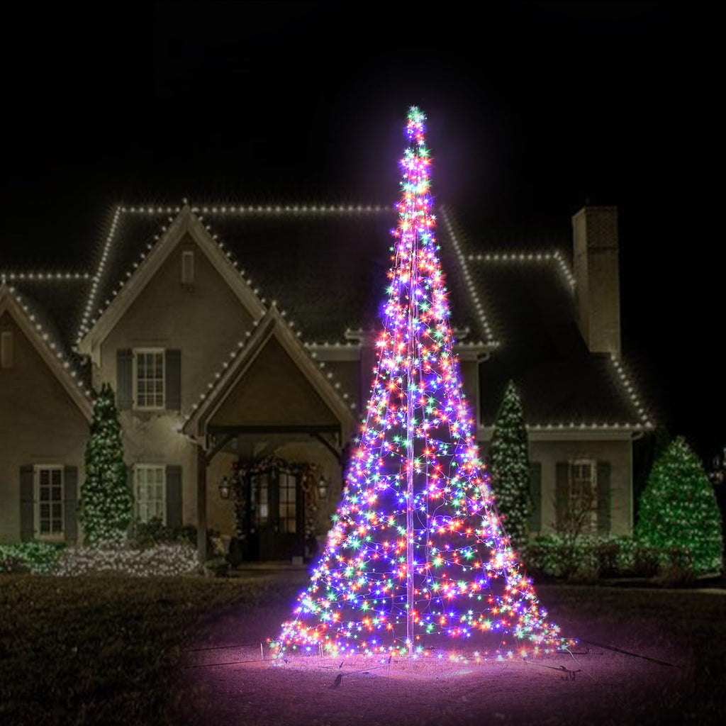 Flagpole LED Christmas Tree