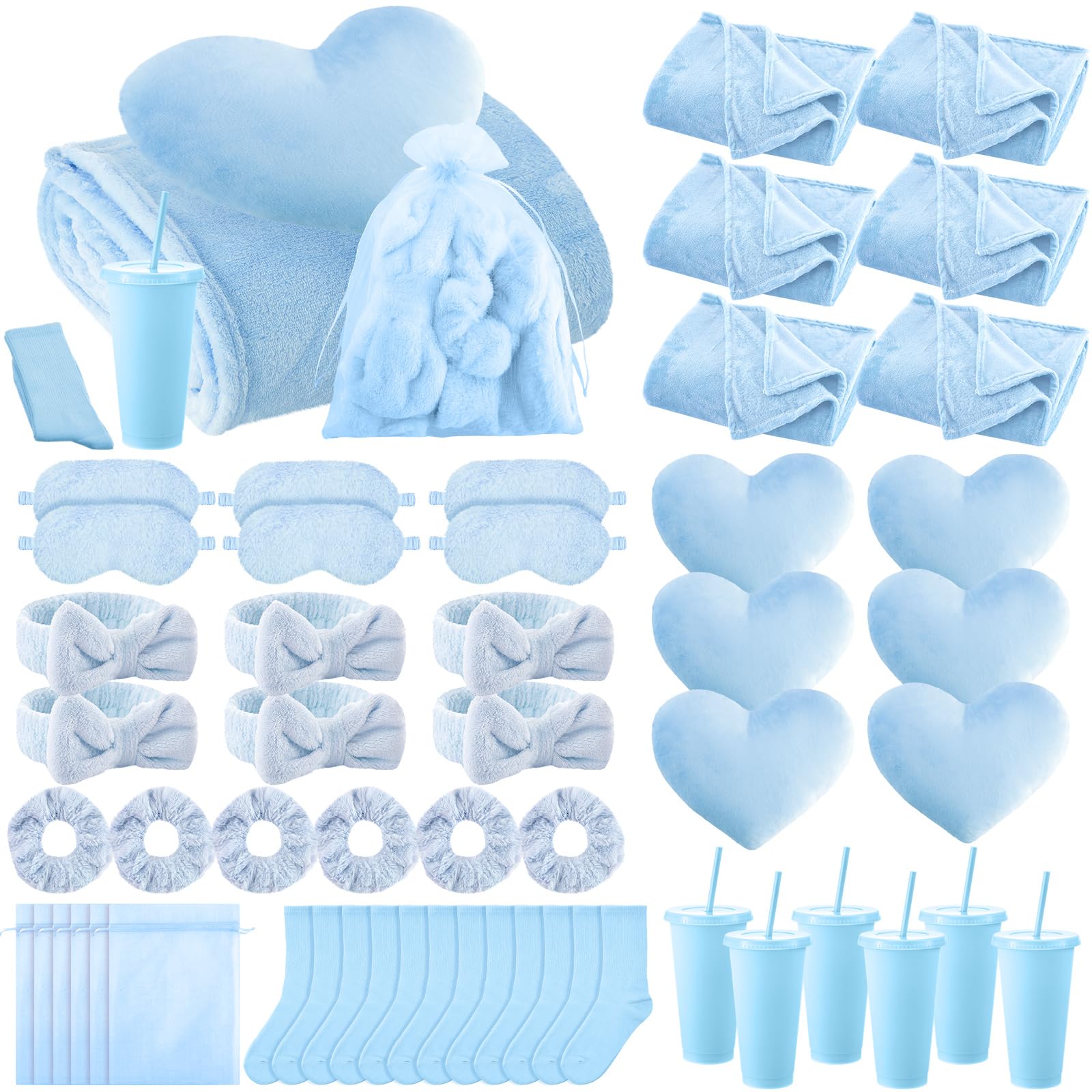 Fanfanwin 48 Pcs/6 Set Sleepover Party Supplies