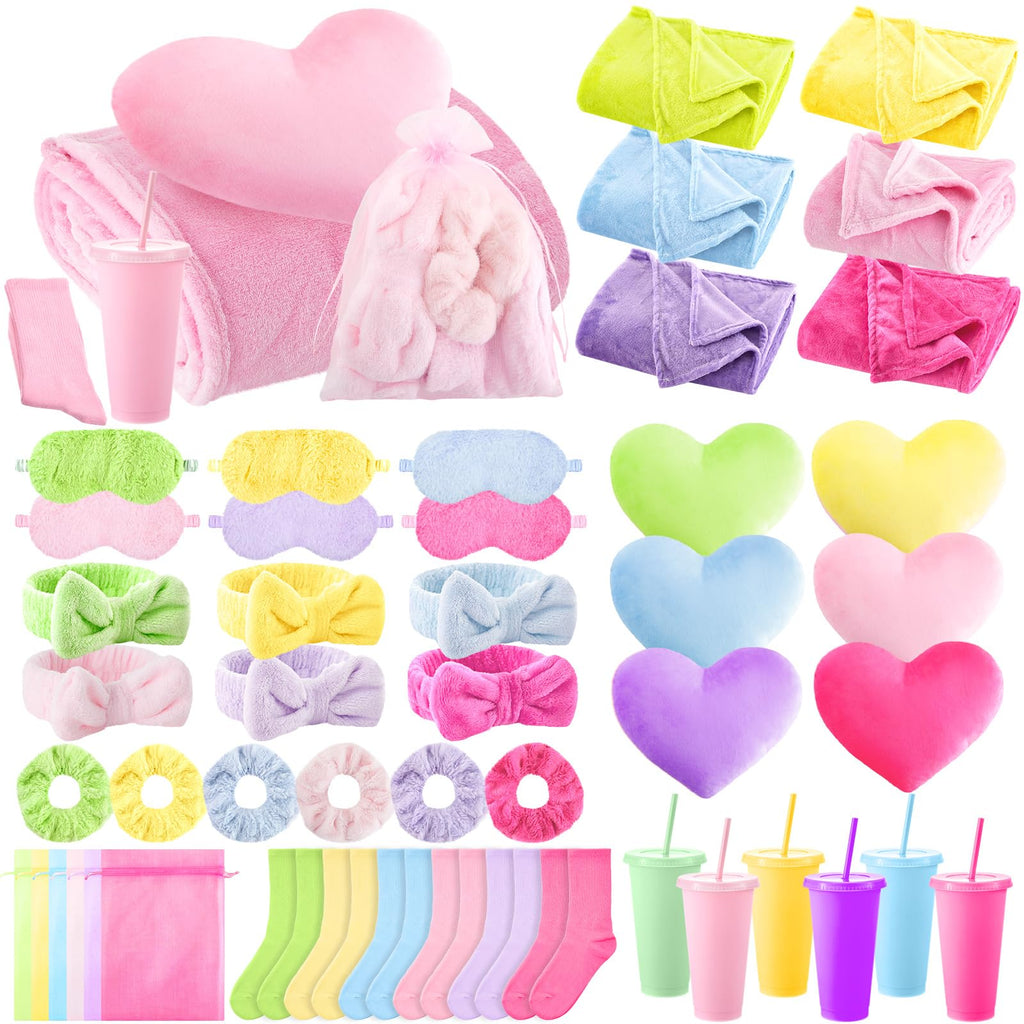 Fanfanwin 48 Pcs/6 Set Sleepover Party Supplies