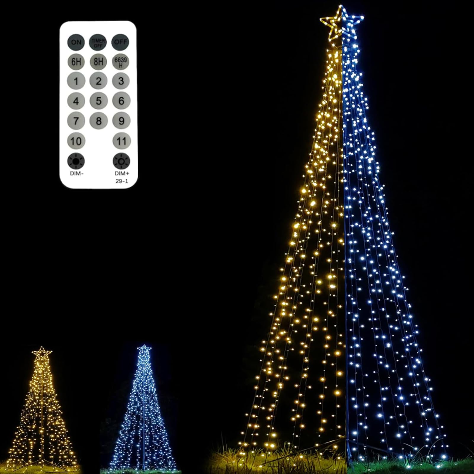 12FT Lighted Outdoor Christmas Tree