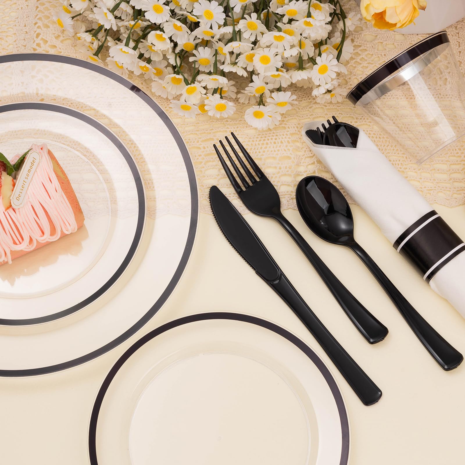 BESTSTAR Disposable Dinnerware Sets