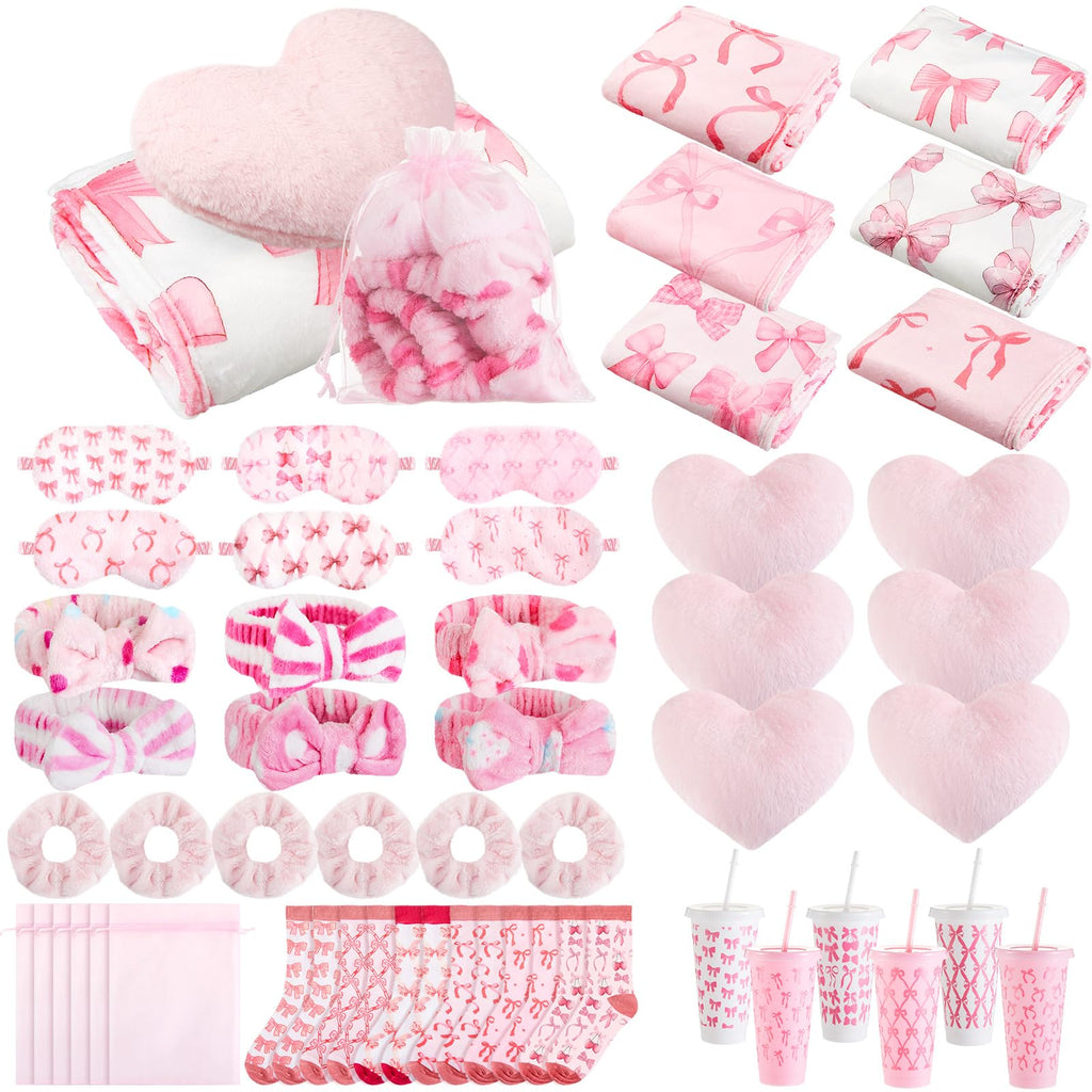 Fanfanwin 48 Pcs/6 Set Sleepover Party Supplies
