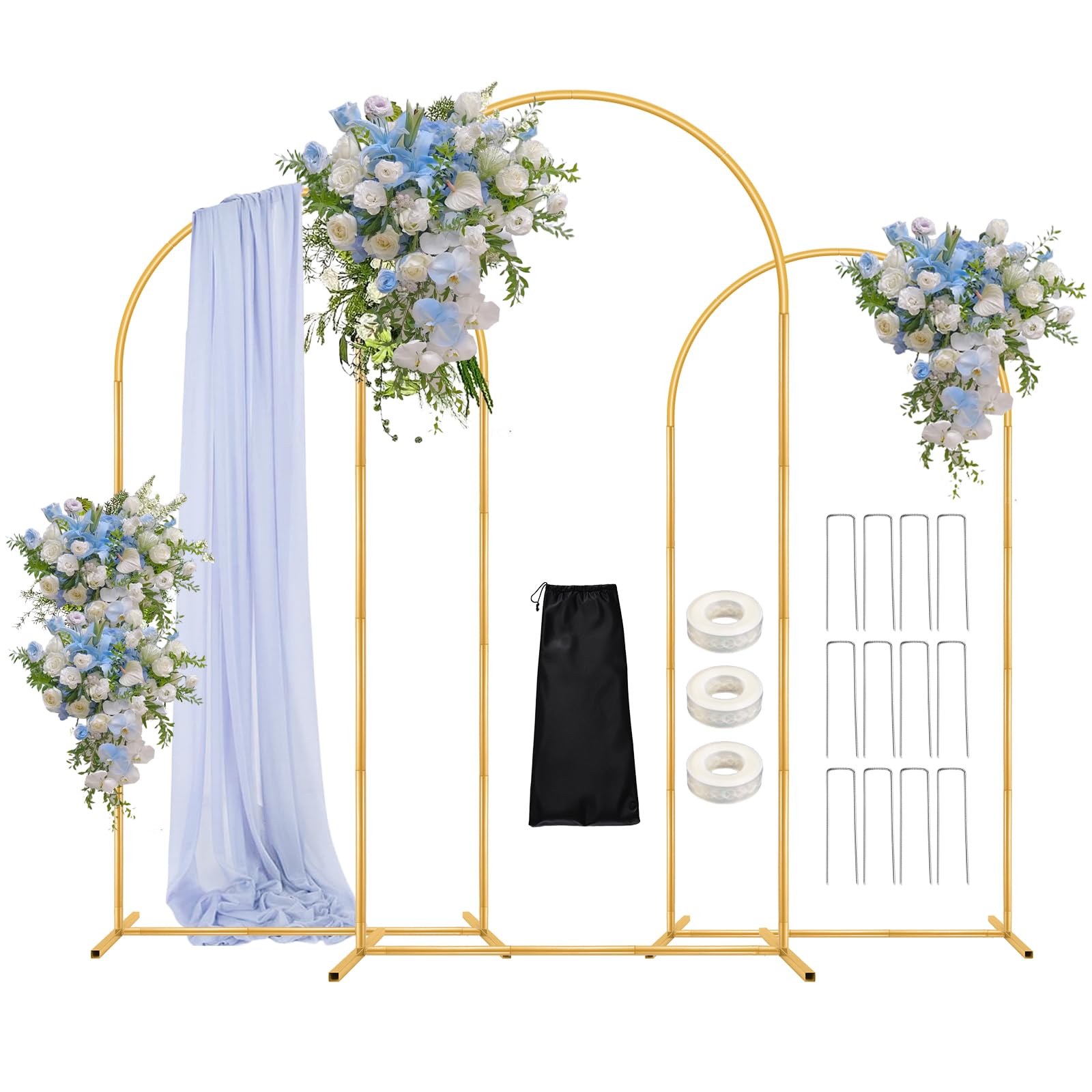 Antizz Wedding Arch Backdrop Stand Set of 3