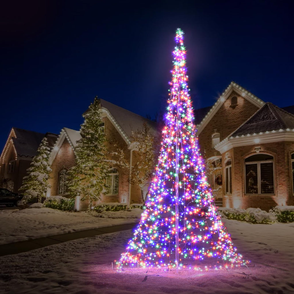 Flagpole LED Christmas Tree