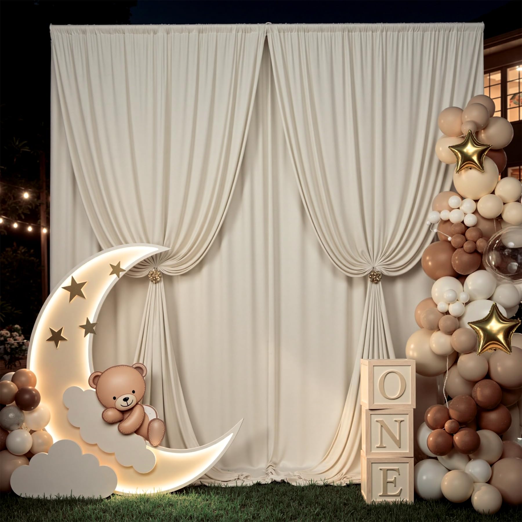 12 ft Backdrop Curtains for Weddings, Birthdays and Photos