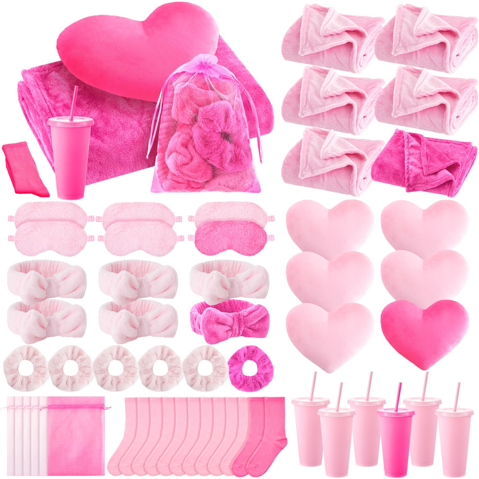 Fanfanwin 48 Pcs/6 Set Sleepover Party Supplies