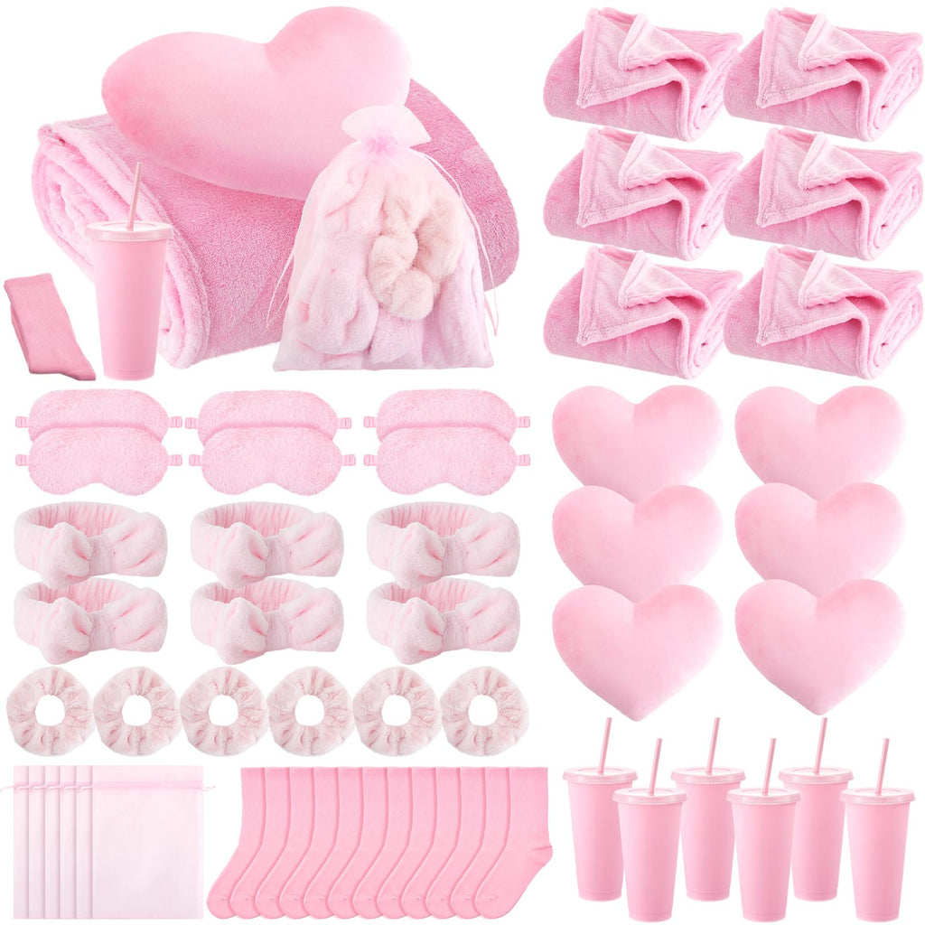 Fanfanwin 48 Pcs/6 Set Sleepover Party Supplies