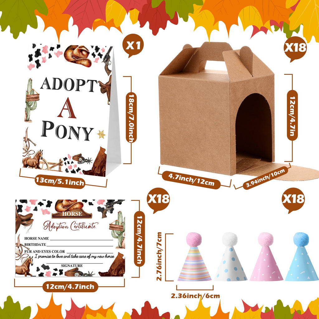 Cinnvoice 73 Pcs Adopt a Horse Party Favors Supplies