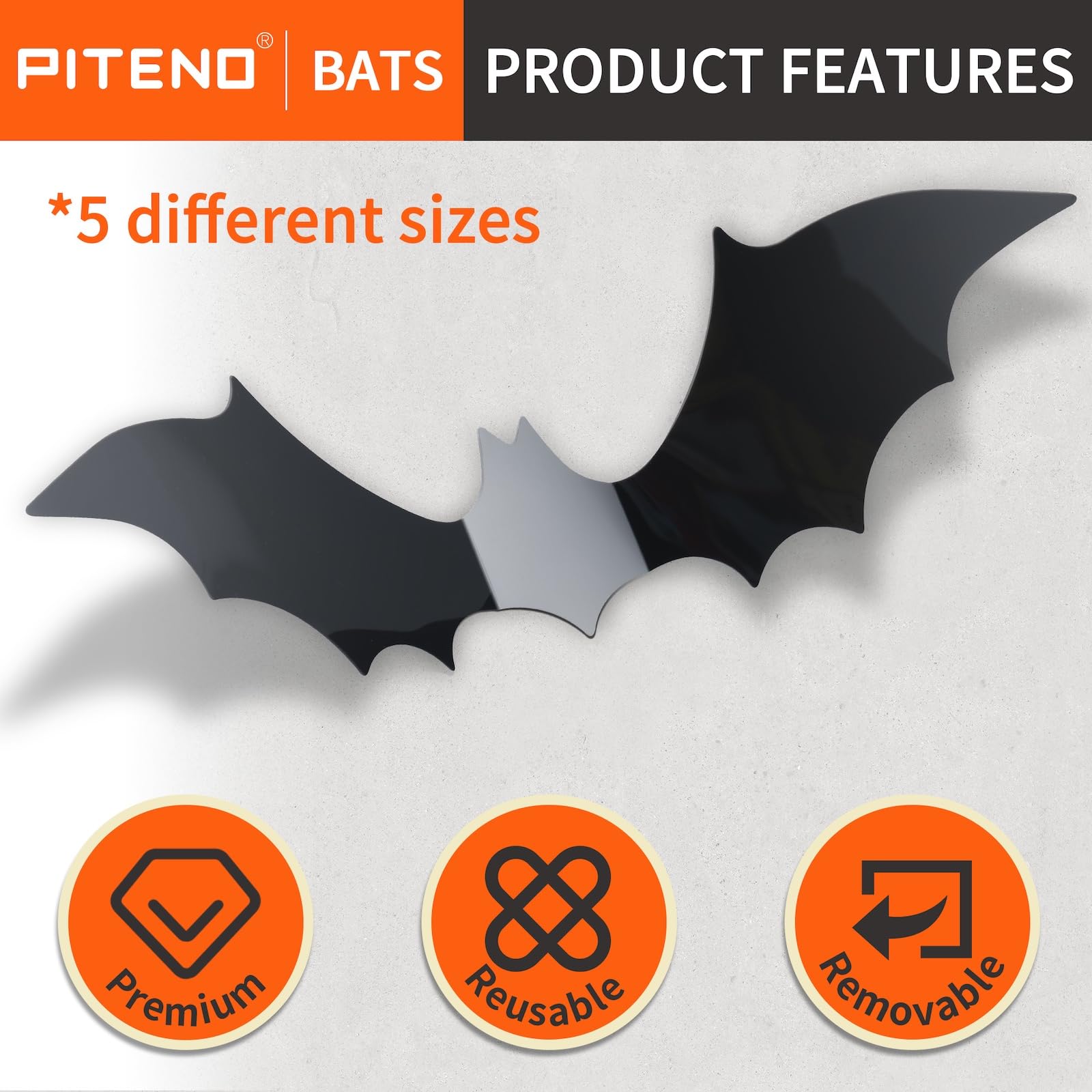 3D Halloween Bat Wall Stickers