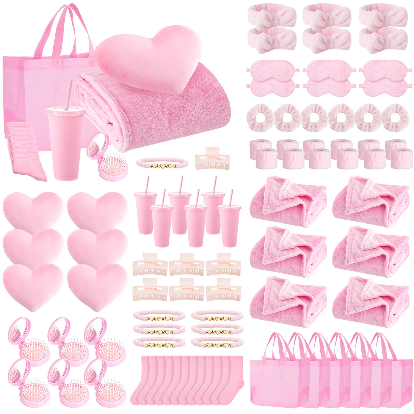 Fanfanwin 72 Pcs Sleepover Party Supplies, Spa Slumber Favor