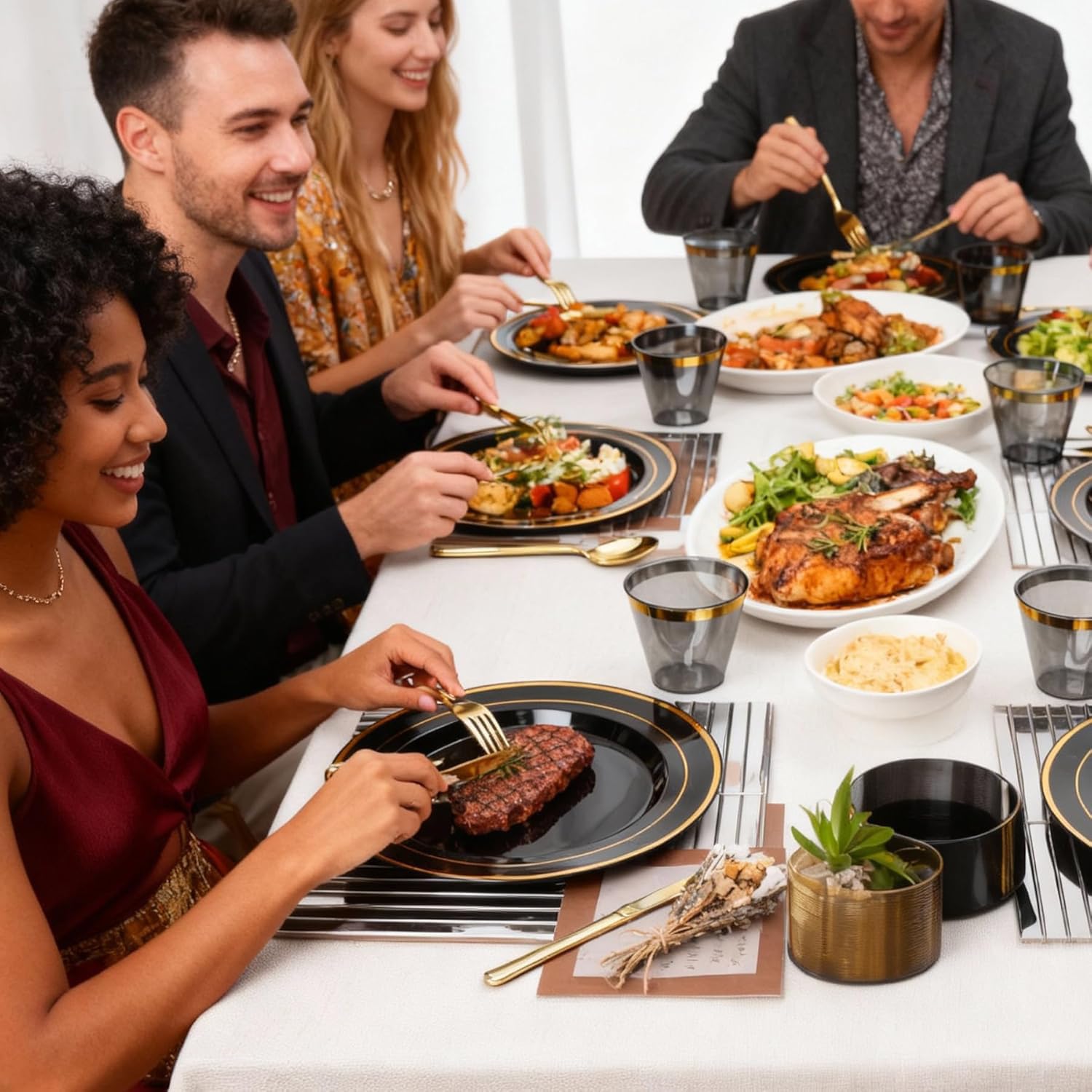 Disposable Plastic Dinnerware Set