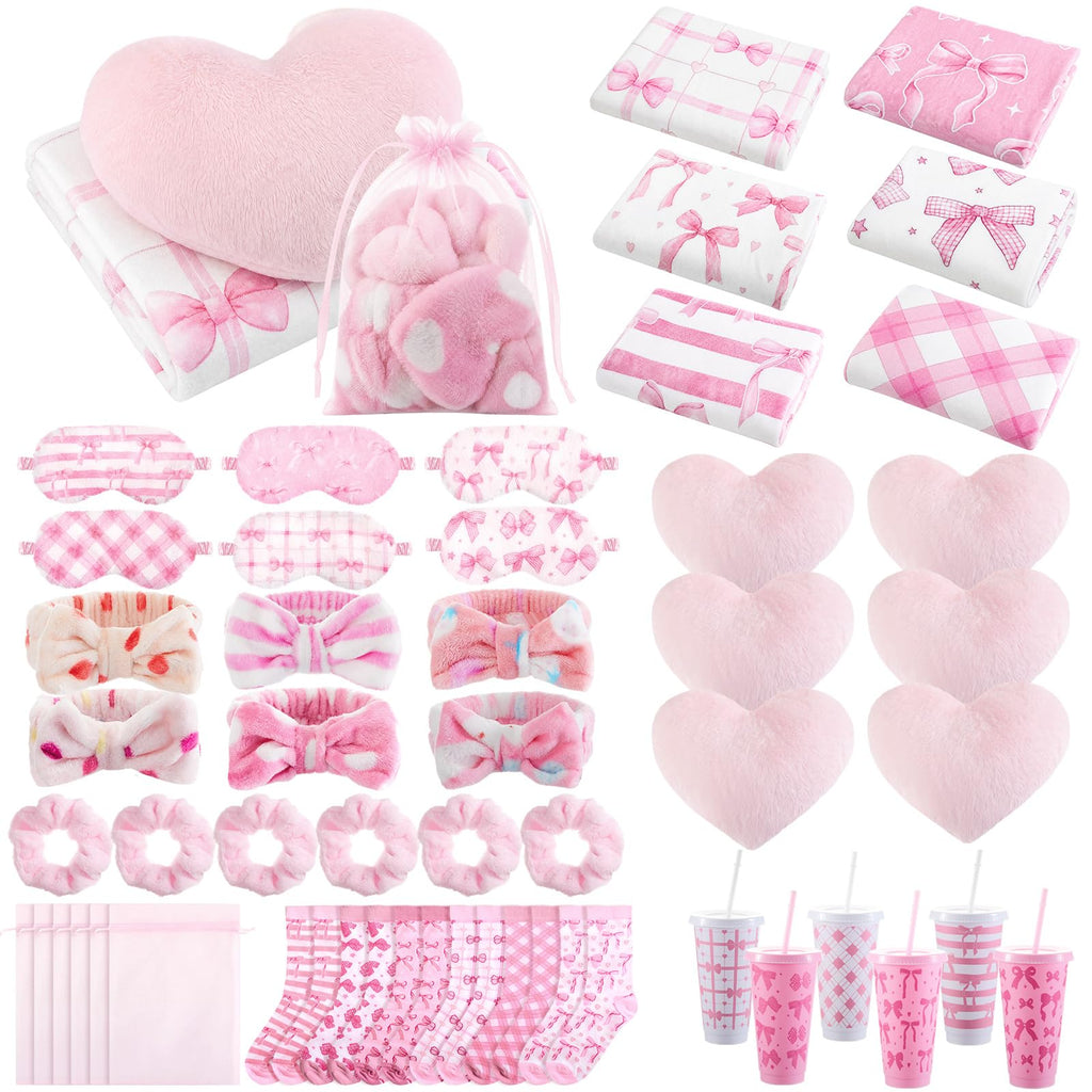 Fanfanwin 48 Pcs/6 Set Sleepover Party Supplies