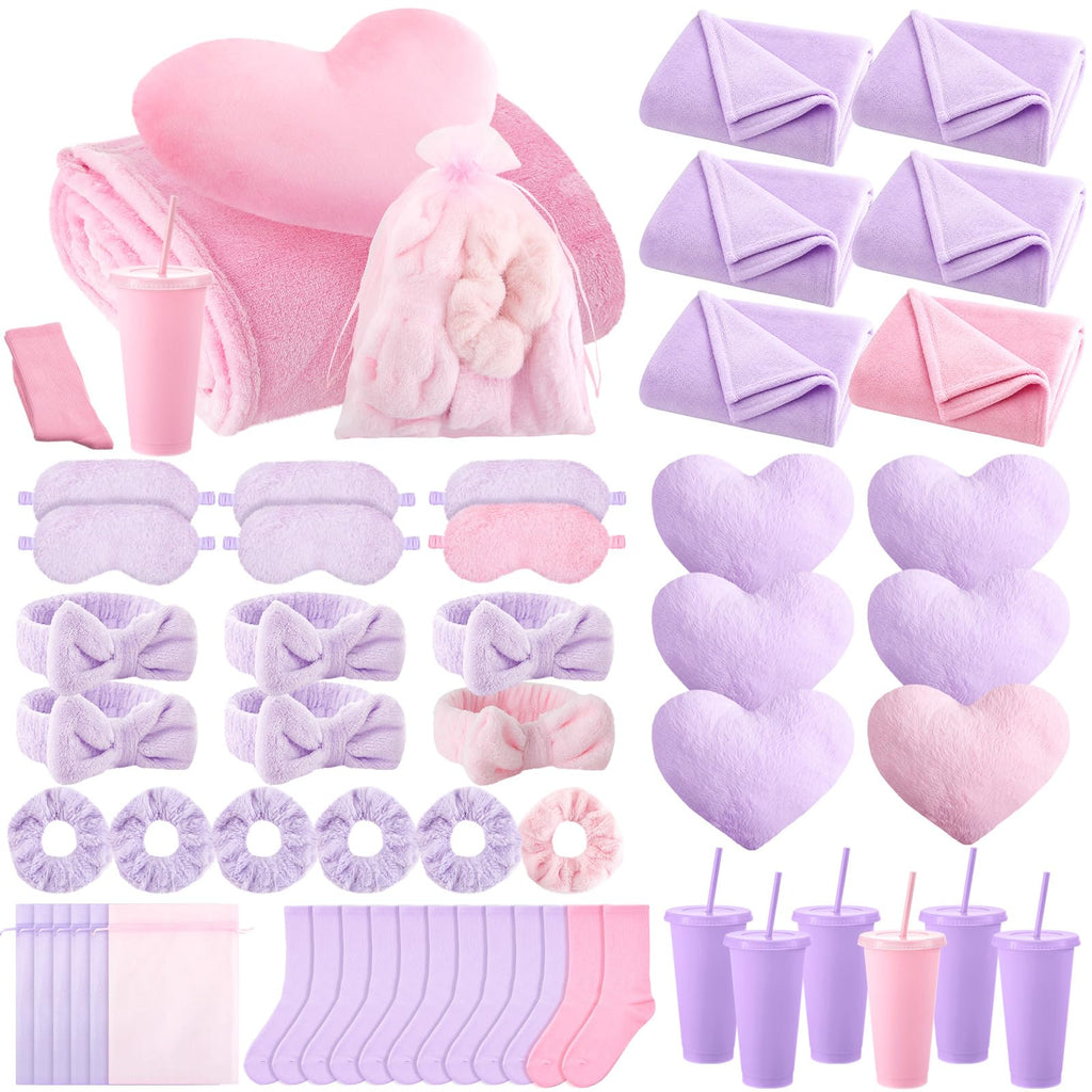 Fanfanwin 48 Pcs/6 Set Sleepover Party Supplies