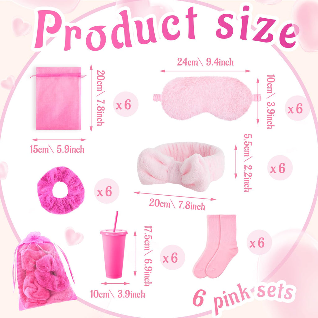 Fanfanwin 48 Pcs/6 Set Sleepover Party Supplies
