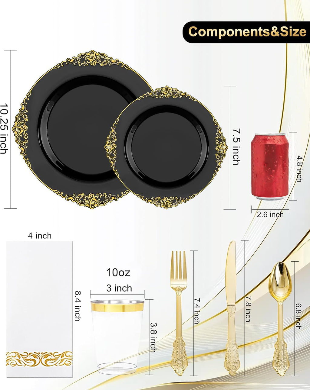 350-Piece Disposable Dinnerware Set