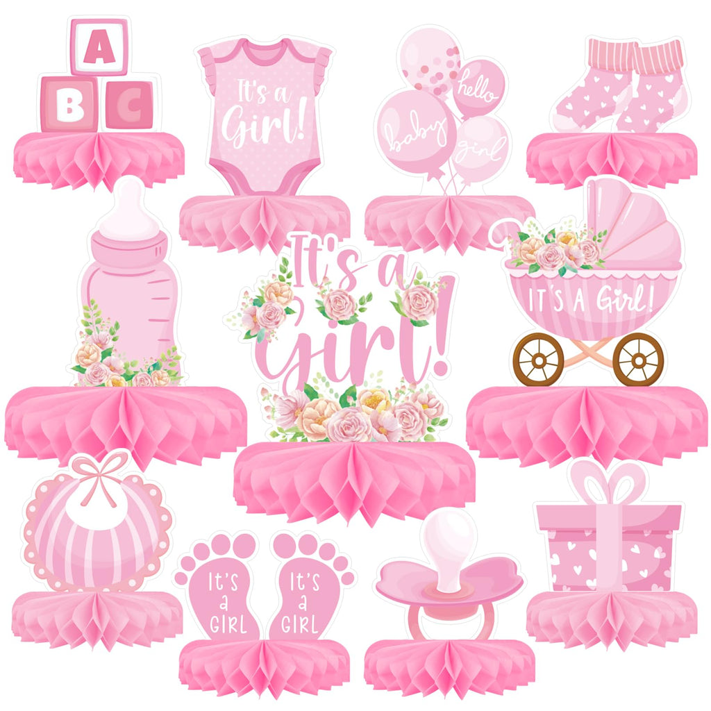 Birthday Decorations Set - Birthday Themed Honeycomb Centerpiece, Table Decoration for Kids' Birthday Party Supplies