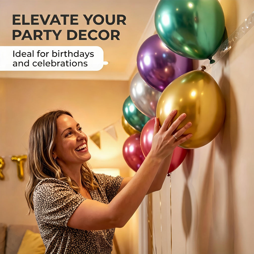 100-Piece Rose Gold Balloons