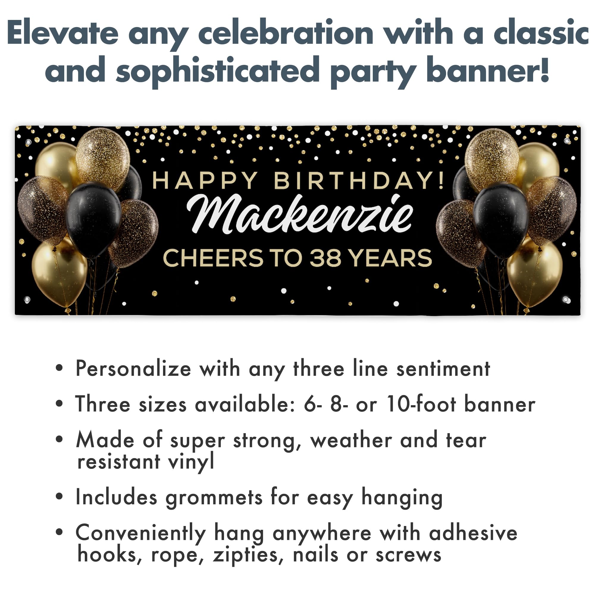 Personalized Birthday Party Banner