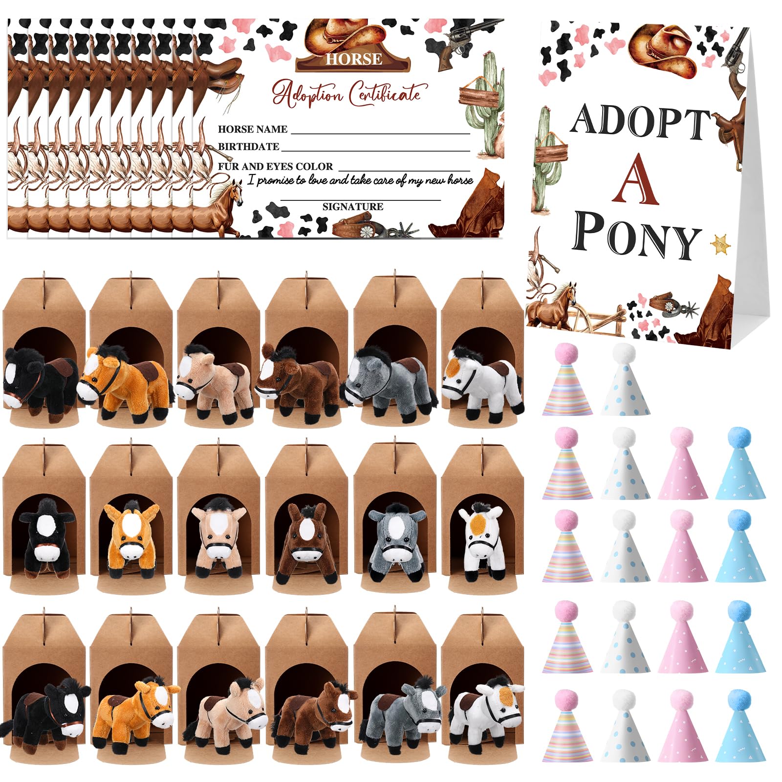 Cinnvoice 73 Pcs Adopt a Horse Party Favors Supplies