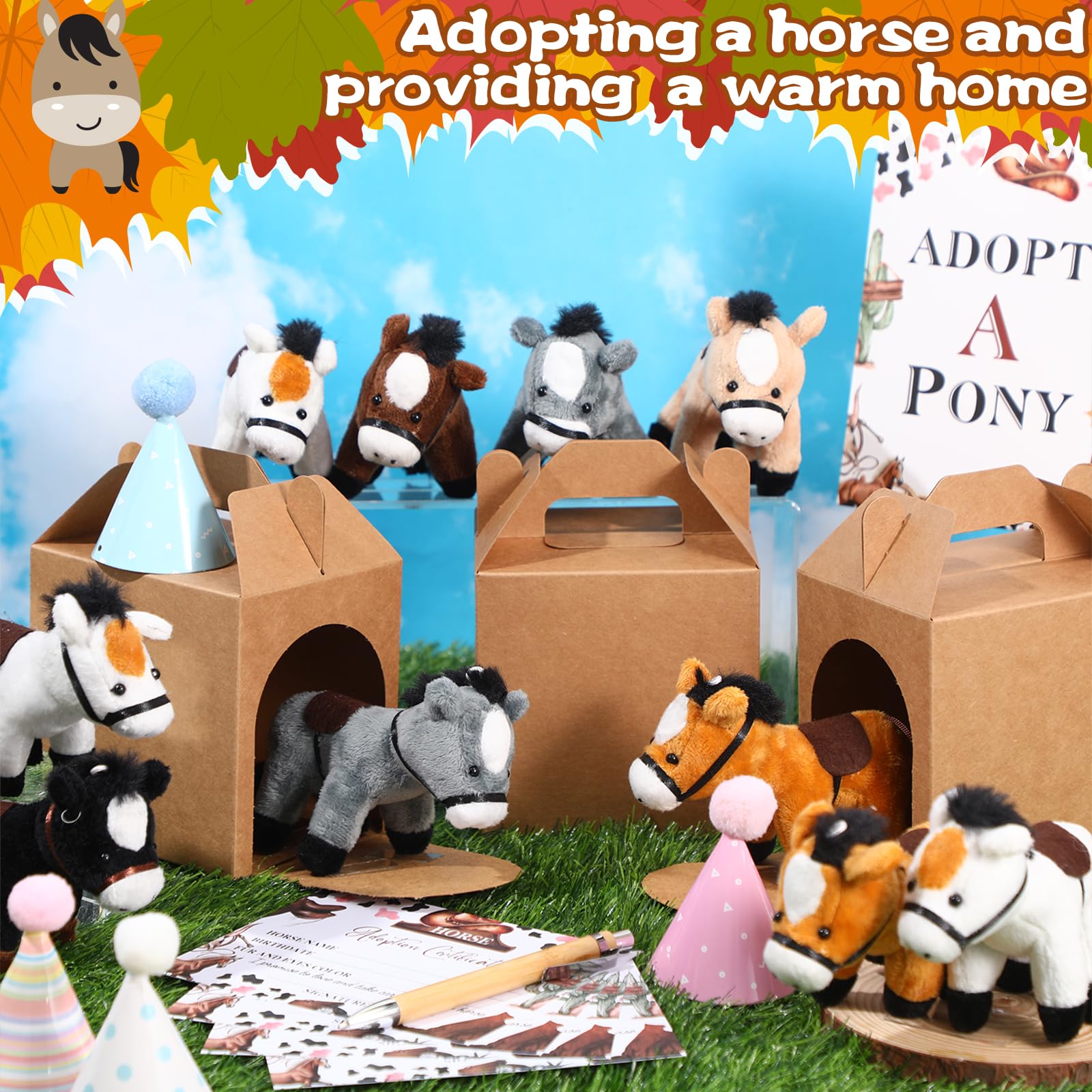 Cinnvoice 73 Pcs Adopt a Horse Party Favors Supplies