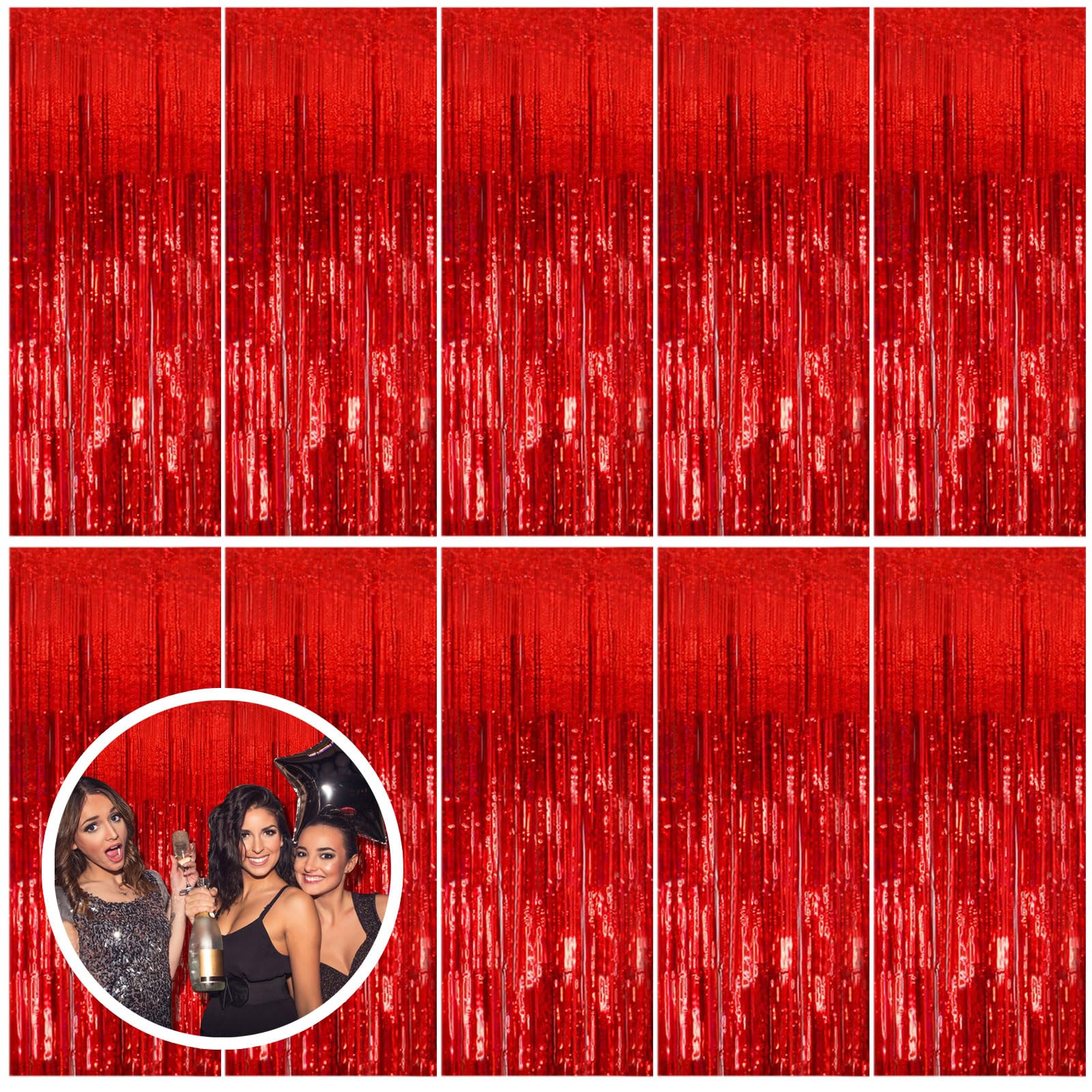 Foil Fringe Backdrop Curtain
