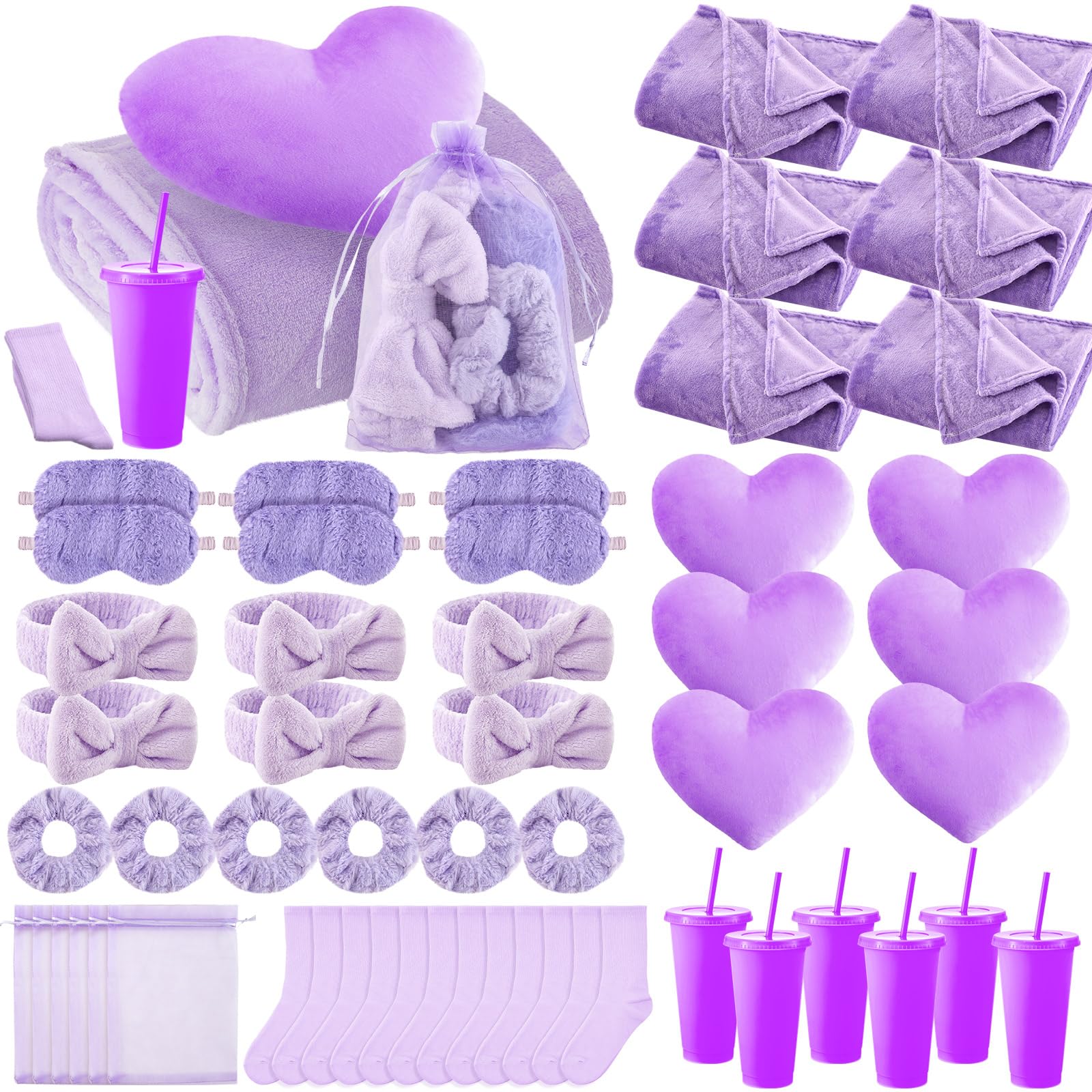 Fanfanwin 48 Pcs/6 Set Sleepover Party Supplies
