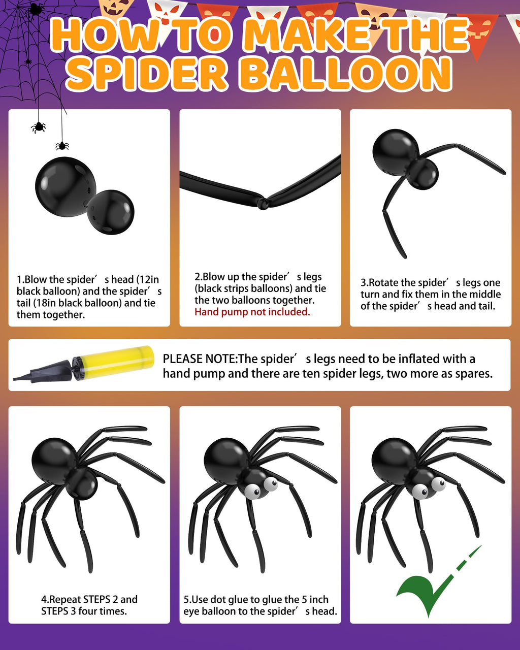 126-Piece Halloween Balloon Arch Kit
