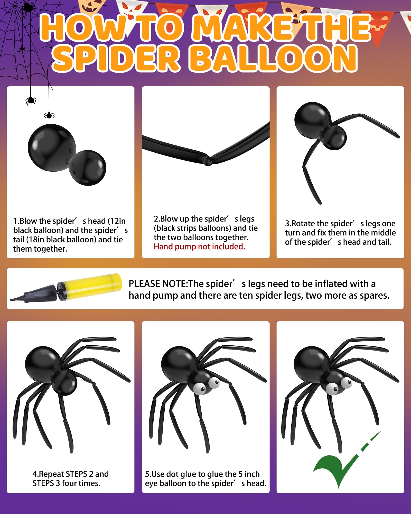 126-Piece Halloween Balloon Arch Kit