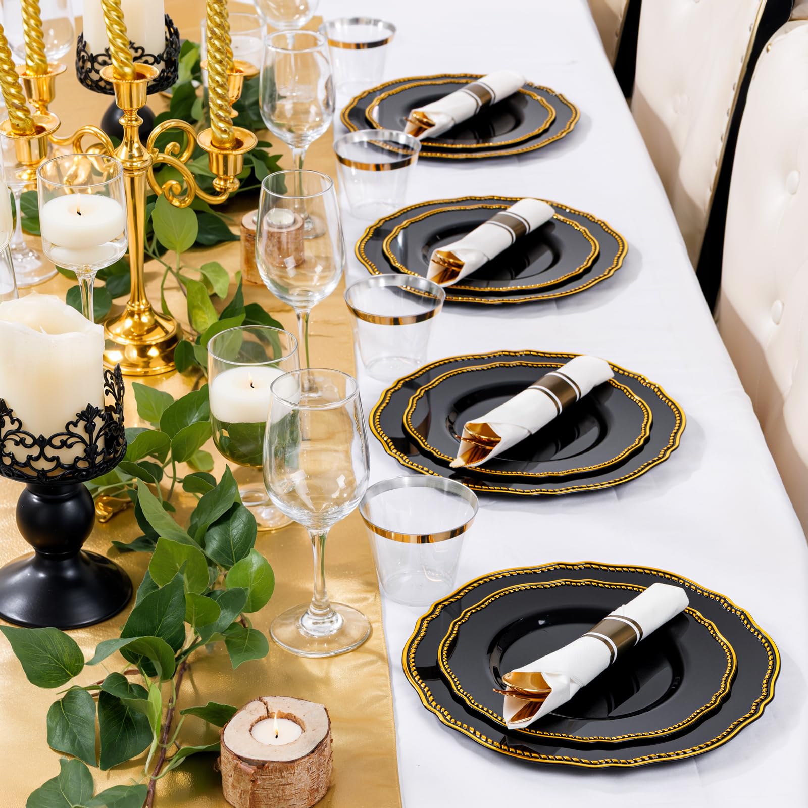 Hioasis Plastic Sets Disposable - Plastic Plates Set