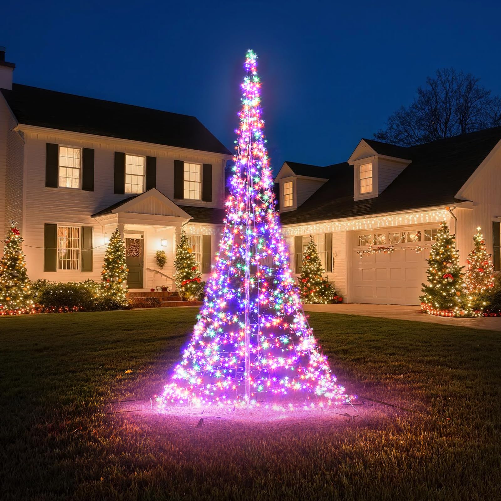 Flagpole LED Christmas Tree