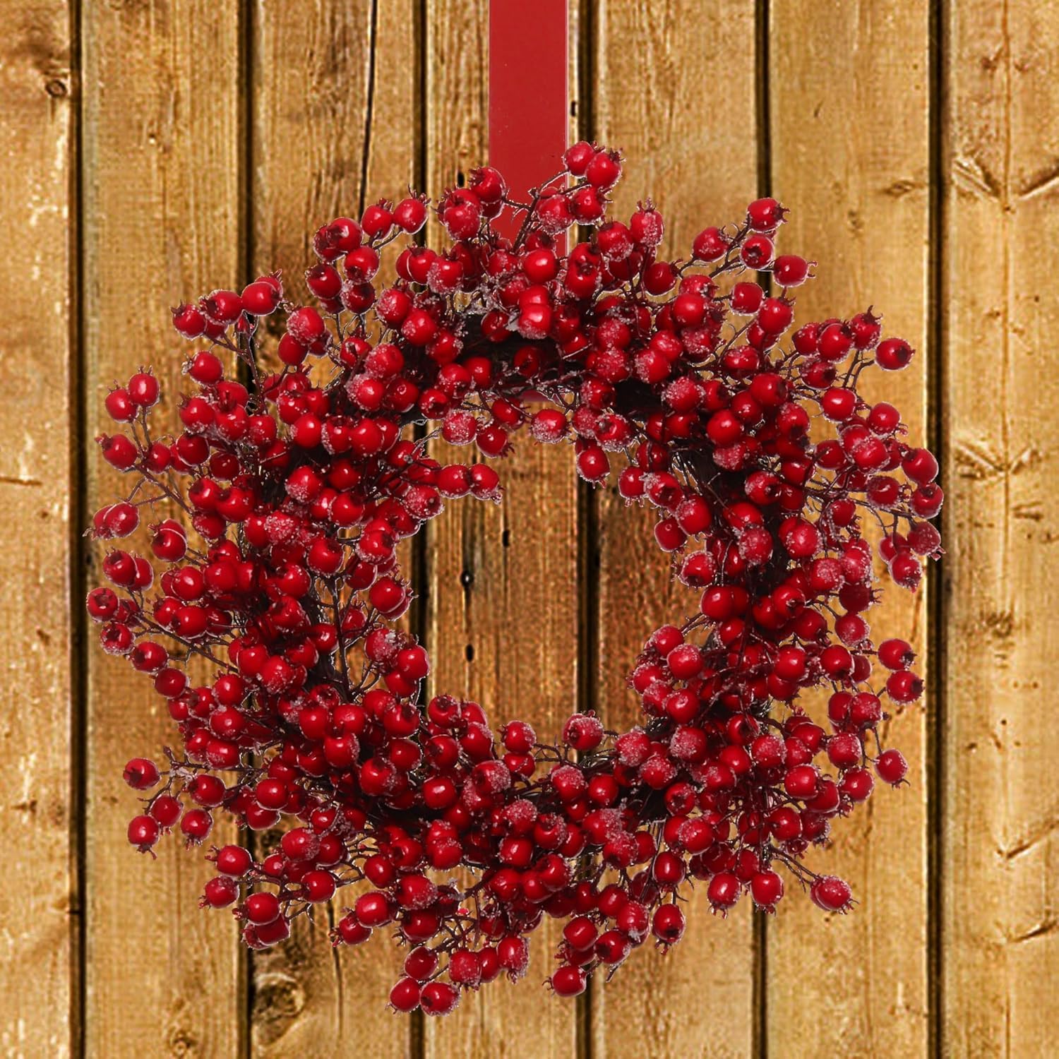20-Inch Iced Berry Wreath Set