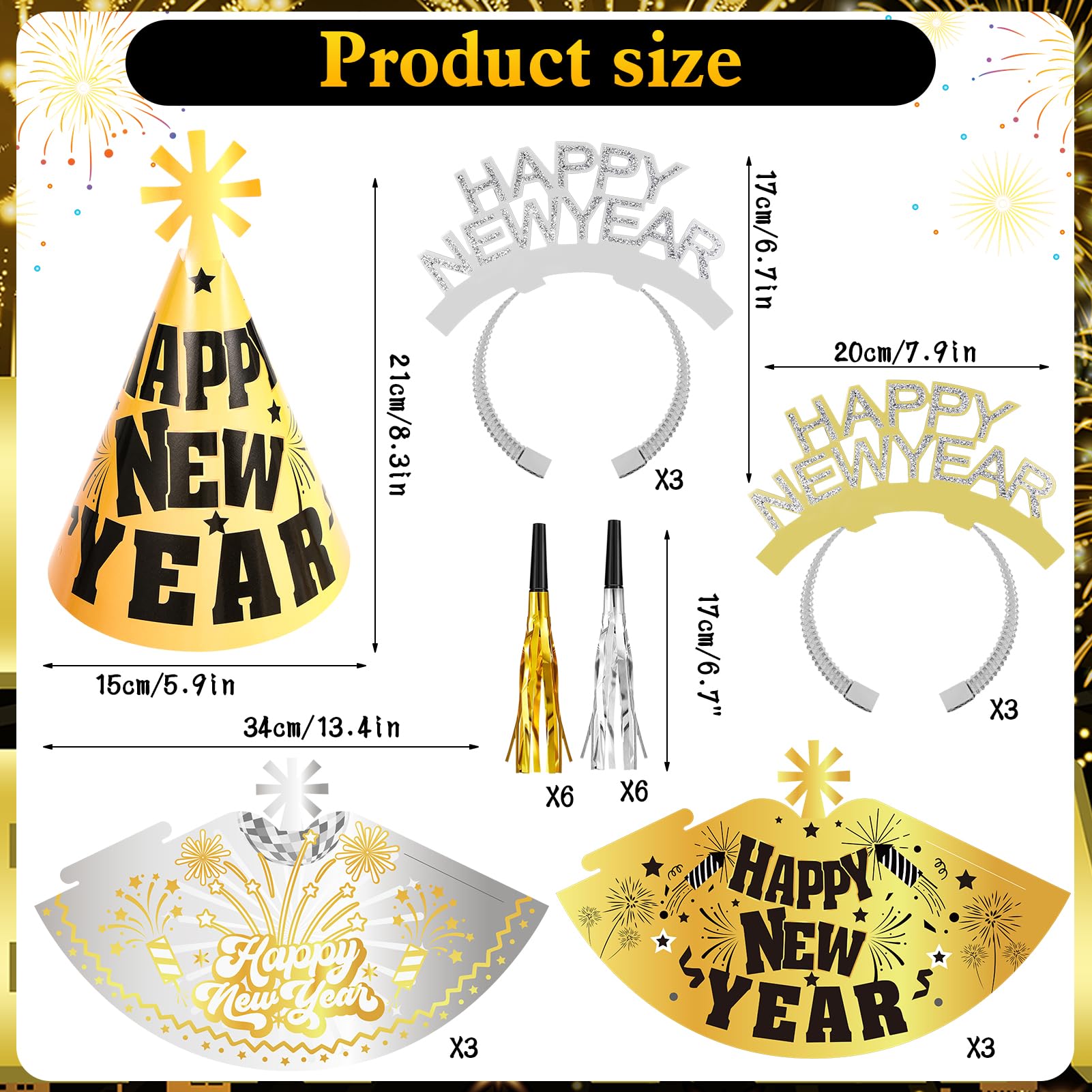 36-Piece New Year Party Favor Set