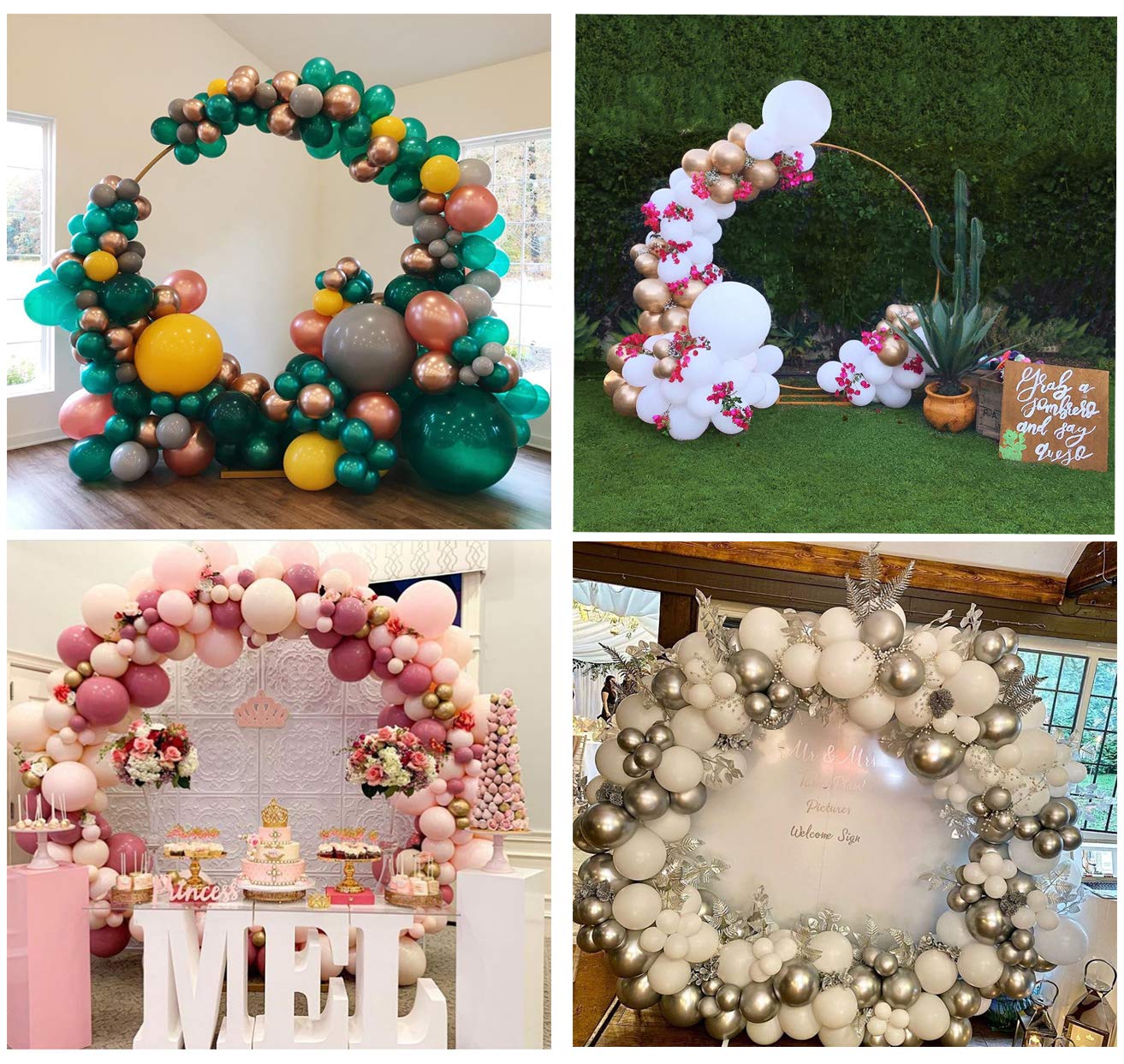 Gold Metal Circle Balloon Arch