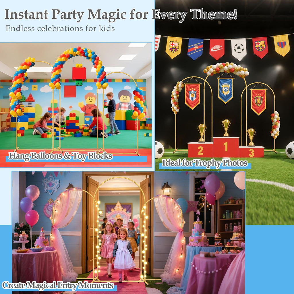 Antizz Wedding Arch Backdrop Stand Set of 3
